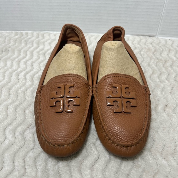 Tory Burch Lowell 2 Womens Size 6.5M Brown Leather Slip On Loafers Driving Shoes - Picture 2 of 13